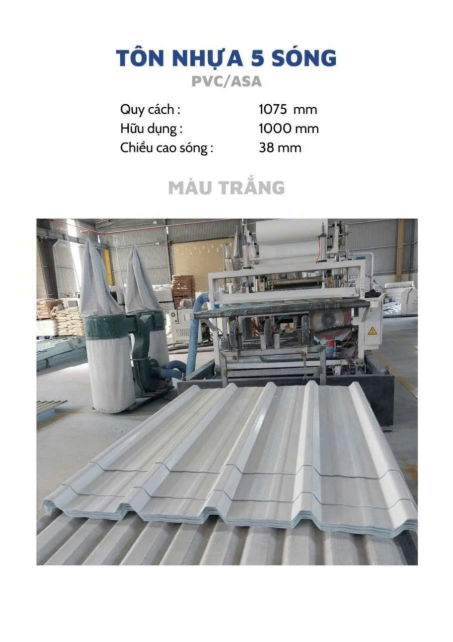 Tole Nhựa PVC/ASA ( Trắng )